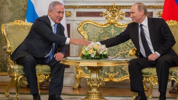 Primeiro-ministro de Israel, Benjamin Netanyahu, e o presidente da Rússia, Vladimir Putin - Sputnik Brasil
