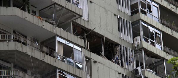 Prédio danificado após explosão em São Conrado. - Sputnik Brasil