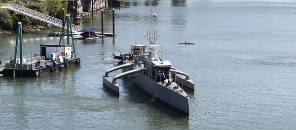 Novo submarino não tripulado estadunidense Sea Hunter - Sputnik Brasil
