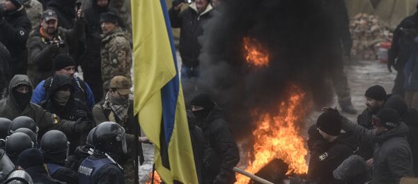 Apoiadores de Mikhail Saakashvili protestam em Kiev, foto de arquivo - Sputnik Brasil
