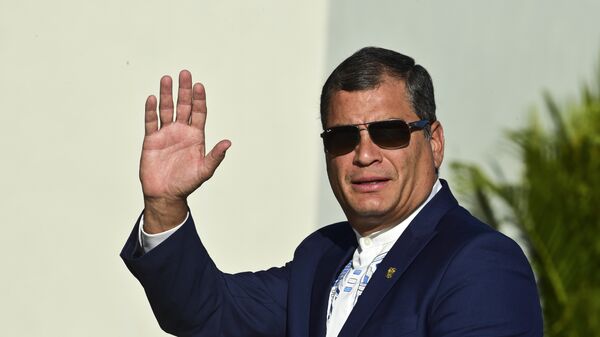 Rafael Correa, ex-presidente do Equador, em foto de 2016. - Sputnik Brasil