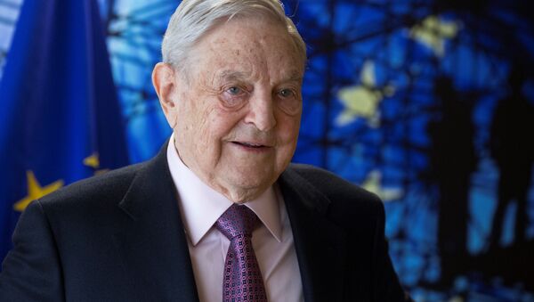 Bilionário George Soros durante reunião em Bruxelas - Sputnik Brasil