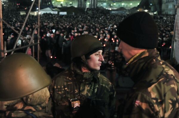 Situação na Praça da Independência de Kiev, conhecida como Maidan, em fevereiro de 2014  - Sputnik Brasil