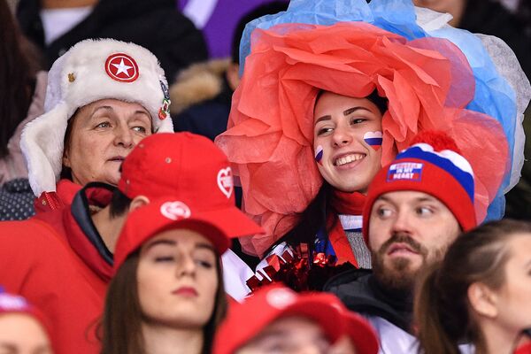 Torcida russa nos Jogos Olímpicos de Inverno em Pyeongchang - Sputnik Brasil