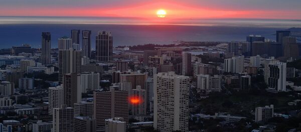 Закат на Гавайях Закат на Гавайях - Sputnik Brasil