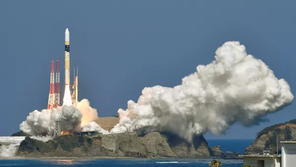 Foguete japonês H-2A com um satélite espião a bordo lançado do Centro Espacial de Tanegashima, 27 de fevereiro de 2018 - Sputnik Brasil