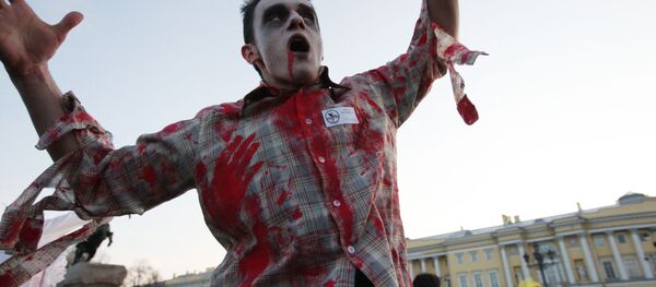 Rapaz vestido de zumbi (foto de arquivo) - Sputnik Brasil