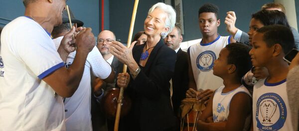Christine Lagarde, diretora do FMI, no Rio de Janeiro. - Sputnik Brasil