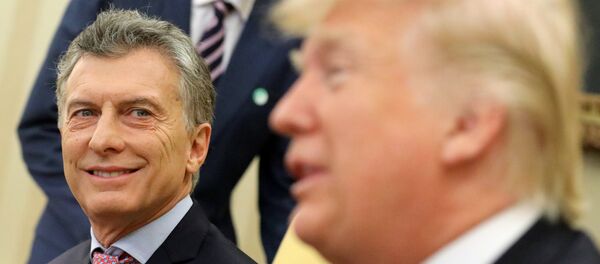 Presidente da Argentina, Mauricio Macri, e presidente dos EUA, Donald Trump - Sputnik Brasil