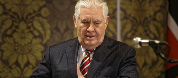 Rex Tillerson em evento no Quênia, em março de 2018. Rex Tillerson em evento no Quênia, em março de 2018. - Sputnik Brasil