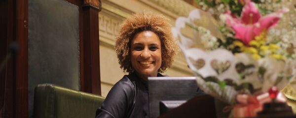 A vereadora Marielle Franco durante entrega da medalha Chiquinha Gonzaga no Dia Internacional da Mulher. - Sputnik Brasil