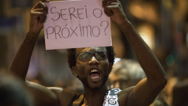 Protesto pela memória de Marielle Franco. - Sputnik Brasil