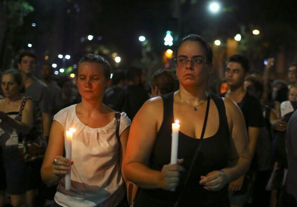 Protesto pela memória de Marielle Franco. - Sputnik Brasil