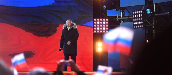 Presidente da Rússia, Vladiimr Putin, em 18 de março - Sputnik Brasil