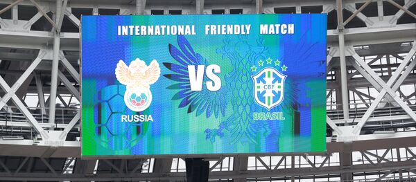 Estádio de Luzhniki em Moscou na véspera do jogo amistoso de futebol entre a Rússia e o Brasil, 23 de março de 2018 - Sputnik Brasil