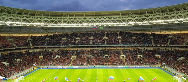 No estádio Luzhniki minutos antes do início do amistoso Rússia X Brasil No estádio Luzhniki minutos antes do início do amistoso Rússia X Brasil - Sputnik Brasil