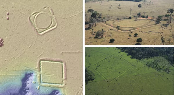 Vestígios encontrados na Amazônia pelos arqueólogos da Universidade de Exeter Vestígios encontrados na Amazônia pelos arqueólogos da Universidade de Exeter - Sputnik Brasil