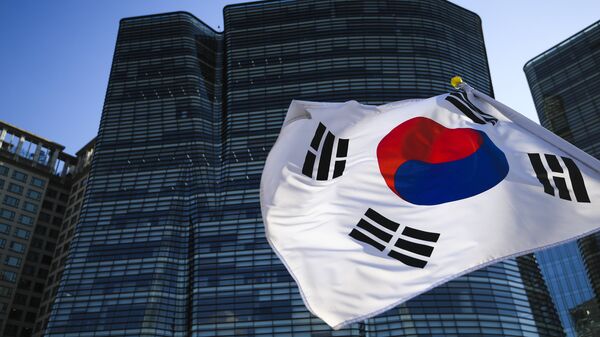 A bandeira da República da Coreia em Seul (Coreia do Sul) - Sputnik Brasil