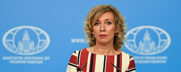 Maria Zakharova, representante oficial do Ministério das Relações Exteriores da Rússia, durante uma coletiva em Moscou - Sputnik Brasil