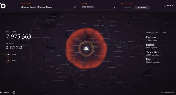Simulador interativo de uma explosão nuclear - Sputnik Brasil