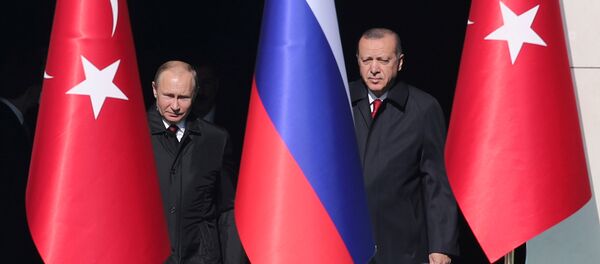 Vladímir Putin e Recep Tayyip Erdogan - Sputnik Brasil