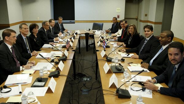 Representantes dos EUA e de Cuba se reuniram em Washington para mais uma rodada de negociações. - Sputnik Brasil