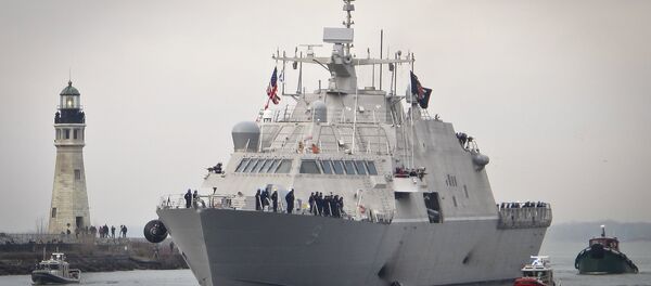 Novo navio de guerra dos EUA, USS Little Rock, chegando ao porto de Buffalo (imagem referencial) - Sputnik Brasil