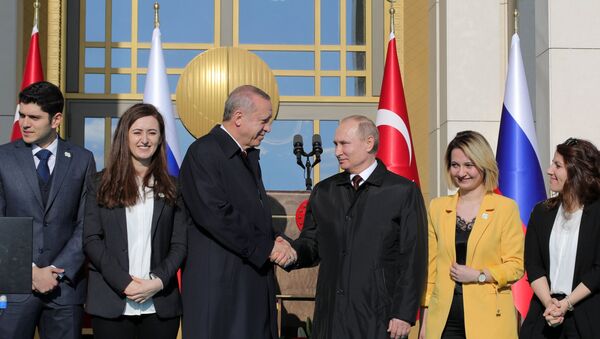 Recep Tayyip Erdogan e Vladimir Putin - Sputnik Brasil