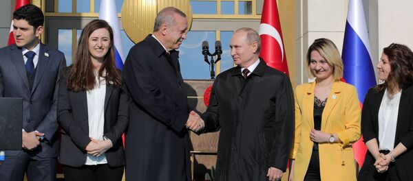 Recep Tayyip Erdogan e Vladimir Putin - Sputnik Brasil