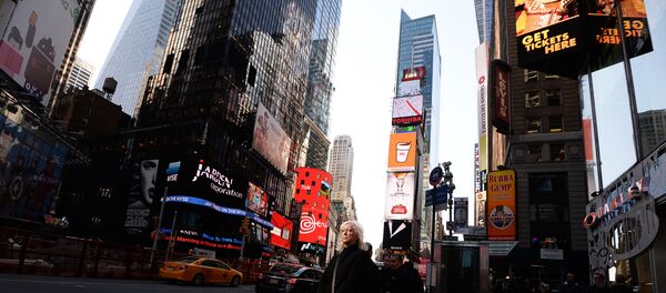 Painéis eletrônicos de publicidade, Nova York, EUA, 3 de novembro de 2014 - Sputnik Brasil