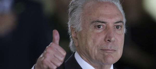 Presidente do Brasil, Michel Temer, chega à Cúpula do Mercosul no Palácio do Itamaraty, em Brasília, em 2017. - Sputnik Brasil