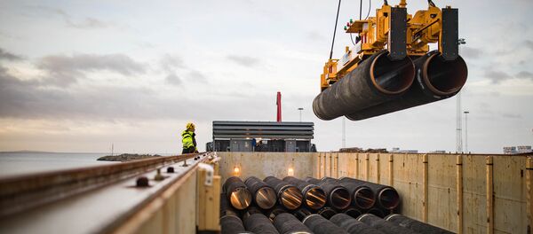 Tubulações para construção do gasoduto Nord Stream 2, Alemanha, 28 de fevereiro de 2018 - Sputnik Brasil