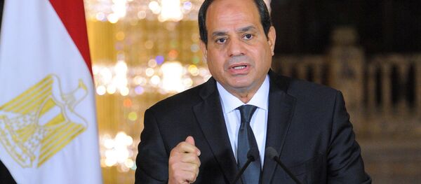 O presidente egípcio, Abdel Fattah al-Sisi, faz um discurso no Palácio Presidencial Ittihadiya no Cairo, Egito (arquivo) - Sputnik Brasil
