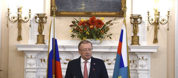 Russian ambassador Alexander Vladimirovich Yakovenko speaking at a news conference Thursday March 22, 2018, at his country's embassy in London in the aftermath of the Salisbury nerve agent attack on Russian double agent Sergei Skripal and his daughter Yulia. - Sputnik Brasil