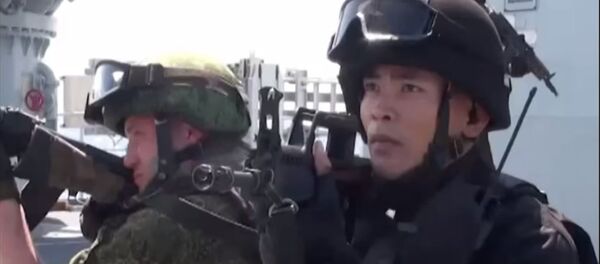 Exercícios sino-russos no mar Mediterrâneo - Sputnik Brasil