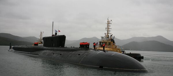 Tripulantes no submarino Aleksandr Nevsky, península de Kamchatka - Sputnik Brasil