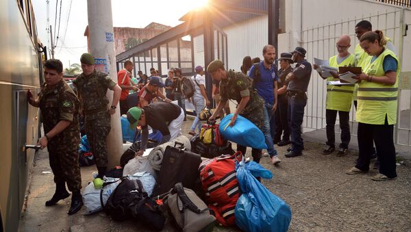 Chegada de refugiados venezuelanos ao Centro Temporário de Acolhimento de São Mateus, zona leste de São Paulo - Sputnik Brasil