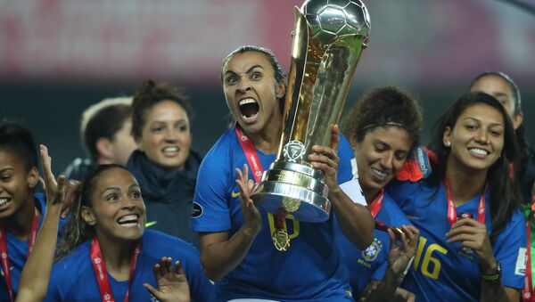 Seleção Brasileira Feminina campeã da Copa América do Chile. Lucas Figueiredo/CBF - Sputnik Brasil