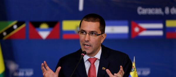 Ministro das Relações Exteriores da Venezuela, Jorge Arreaza, em Caracas, 8 de agosto de 2017 - Sputnik Brasil