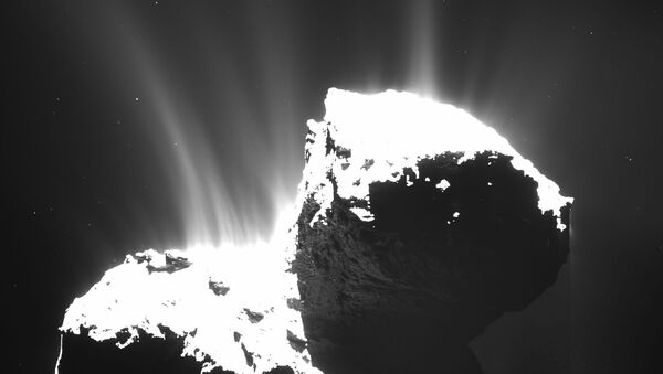 Cometa 67P/Churyumov-Gerasimenko, cujas fotos originais foram tiradas pela câmera OSIRIS em 1º de junho de 2016 - Sputnik Brasil