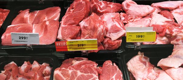 Carne em um dos supermercados moscovitas (foto de arquivo) - Sputnik Brasil