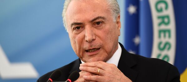 Michel Temer em Brasília. - Sputnik Brasil