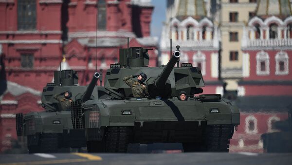 Tanque T-14 Armata durante ensaios da Parada de Vitória em Moscou (foto de arquivo) - Sputnik Brasil