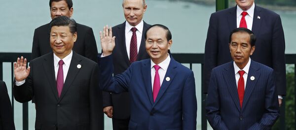 Líderes mundiais posando durante cúpula da APEC, Vietnã (foto de arquivo) - Sputnik Brasil