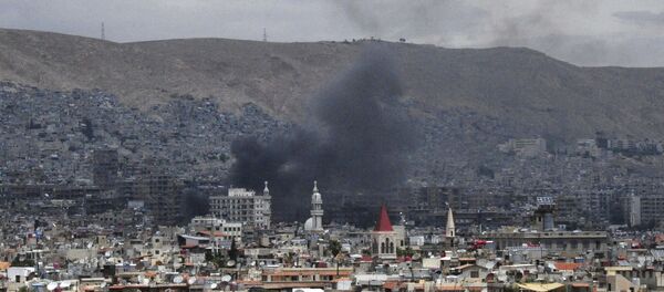 Damasco após bombardeamentos, supostamente por terroristas do Daesh (foto de arquivo) - Sputnik Brasil