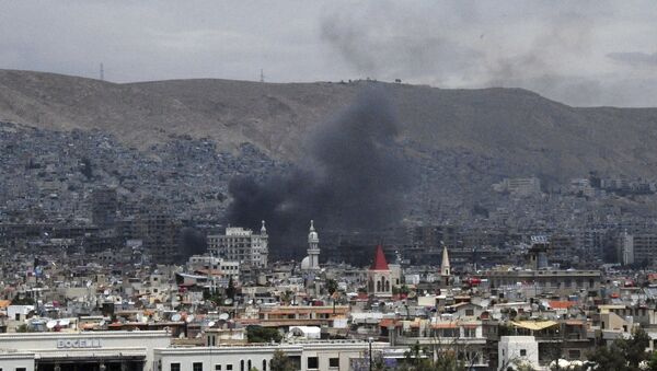 Damasco após bombardeamentos, supostamente por terroristas do Daesh - Sputnik Brasil