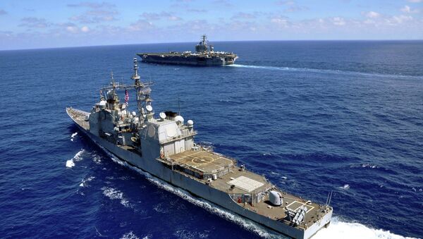 Navios de guerra dos EUA no Mar do Sul da China - Sputnik Brasil