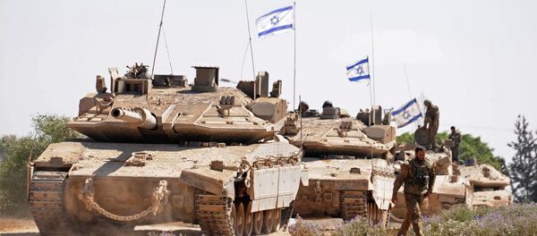 Soldados israelenses na fronteira com a Faixa de Gaza - Sputnik Brasil