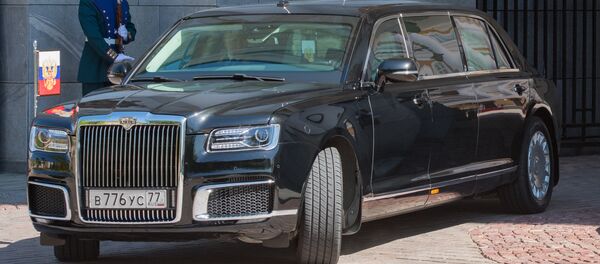 Automóvel Aurus do projeto Kortezh do presidente da Rússia, 7 de maio de 2018 - Sputnik Brasil