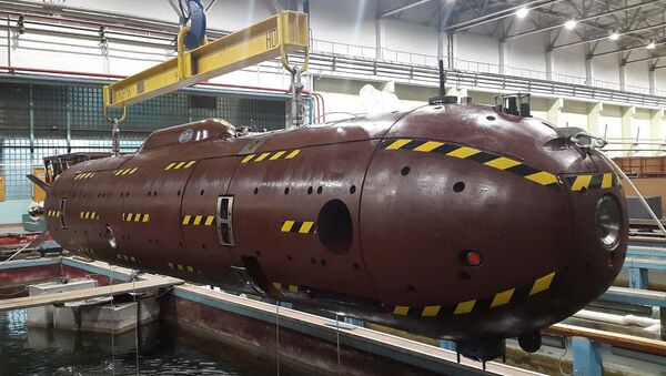 Submarino não tripulado russo Klavesin-2R - Sputnik Brasil